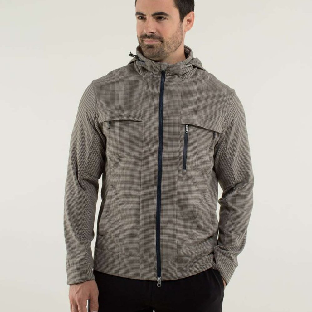 Lululemon Men's Houndstooth Relay Hoodie Jacket Zip-Up